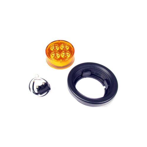 Luz de Marcación Redonda Ámbar de 2.5 » Pulgadas 4 Diodos-FortPro