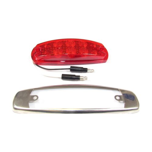 Luz de Advertencia LED Ovalada Roja 10 Diodos-FortPro