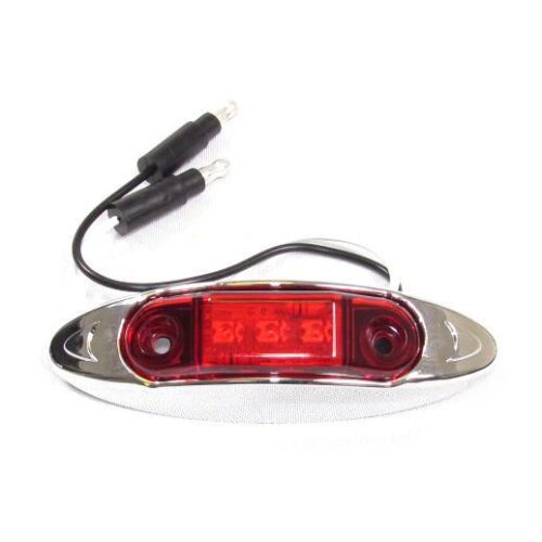 Luz de Advertencia LED Lateral Doble Roja 3 Diodos-FortPro