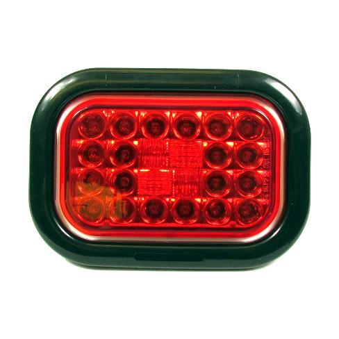 Luz LED Rectangular Rojo 24 Diodos-FortPro - Imagen 2