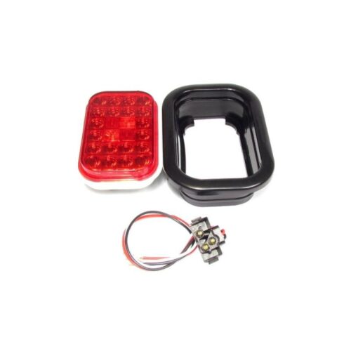 Luz LED Rectangular Rojo 24 Diodos-FortPro