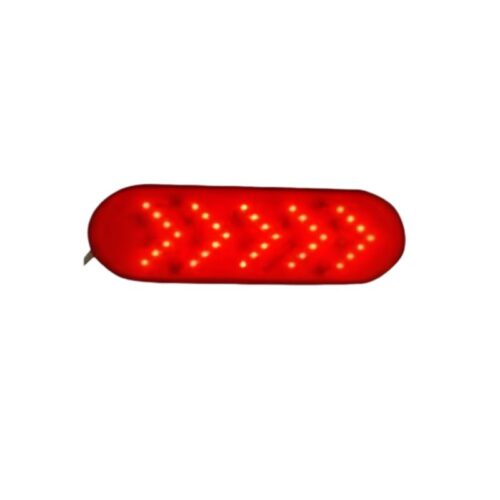 Luz de Advertencia Secuencial Ovalada de Flecha Roja 35 Diodos-FortPro