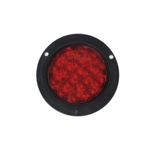 Luz LED Redonda Roja 4″ pulgadas 12 Voltios 12 Diodos con Soporte-FortPro